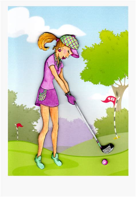 Happy Birthday Lady Golfer Free Transparent Clipart Clipartkey