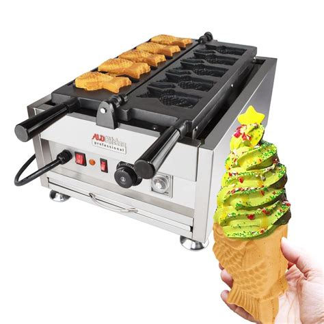 Taiyaki Maker Fish Waffle Cone Maker Commercial Taiyaki Machine