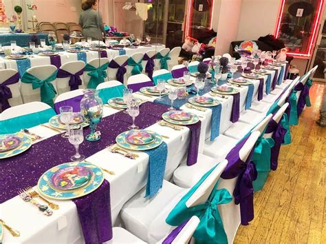 The basement/terrace level has a full kitchen and is a great spot for the grandchildren to have parties and friends over. The Little Mermaid Theme Table setting and Decor | Mermaid ...