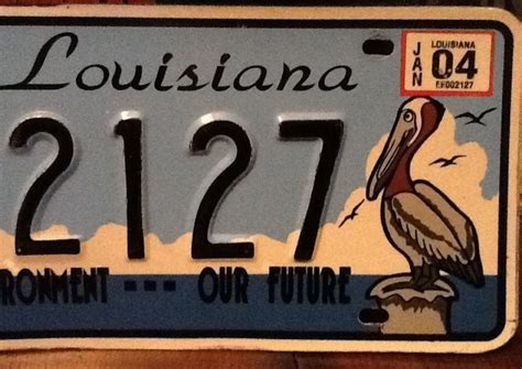 Louisiana 2004 License Plate Environment Future Sold 6889 License
