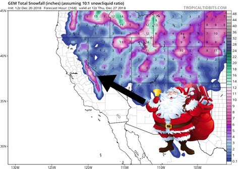 Noaa Holiday Winter Storm Is Headed For California Over A Foot Of