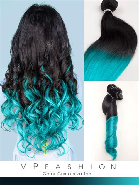 Its icy cool look offers an intensely cool hue, especially in summer days. blue mermaid ombre human hair extensions clip in CS029 ...