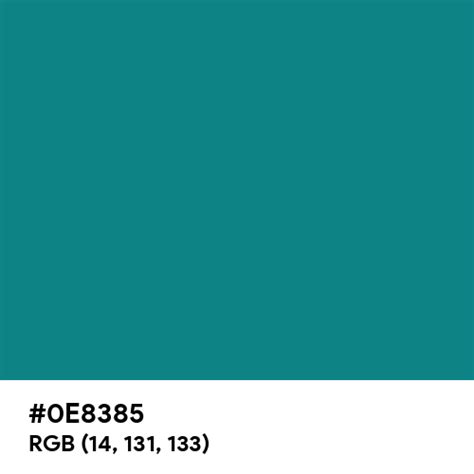 Teal Cmyk Color Hex Code Is 0e8385