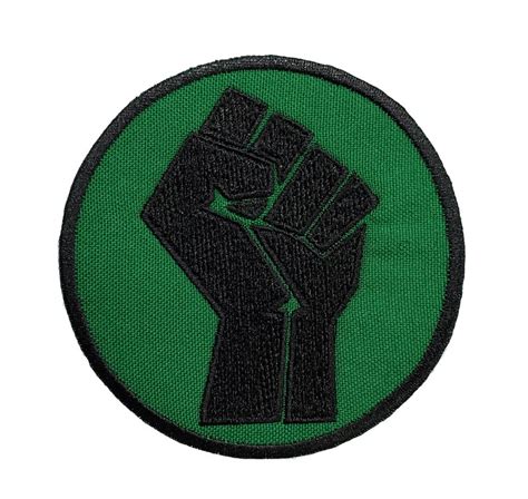 Black Power Fist Embroidered Iron On Patch 3 Black Etsy
