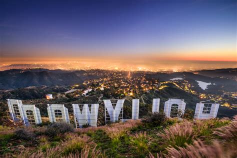 The hollywood sign at night, photo by jeremiah christopher. Hiking to the Sign | The Hollywood Sign