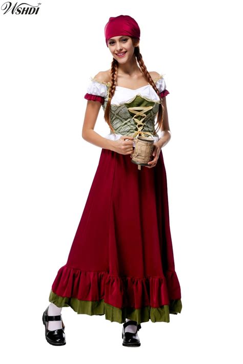 Sexy Women Oktoberfest Peasant Maid Costume Octoberfest Bavarian Party