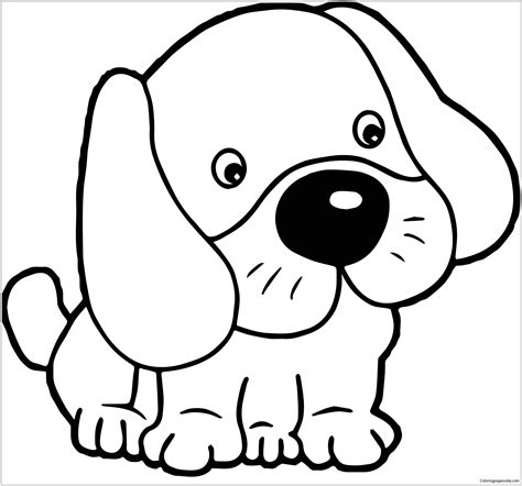 Cute Dog Printable Coloring Pages Printable World Holiday