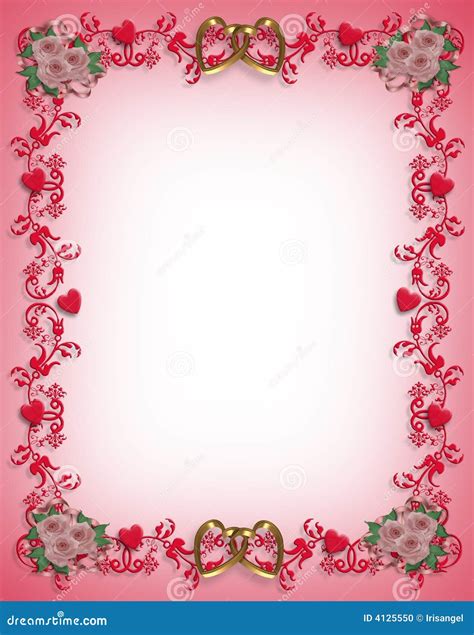 Valentines Day Hearts Border Design Stock Illustration Illustration