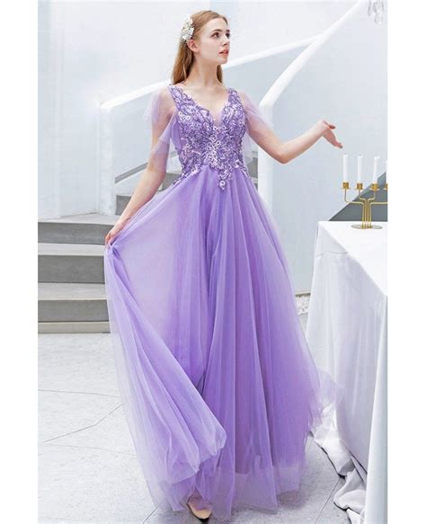 Tiered Fullness Mesh Prom Dress Lush Abendkleider Light