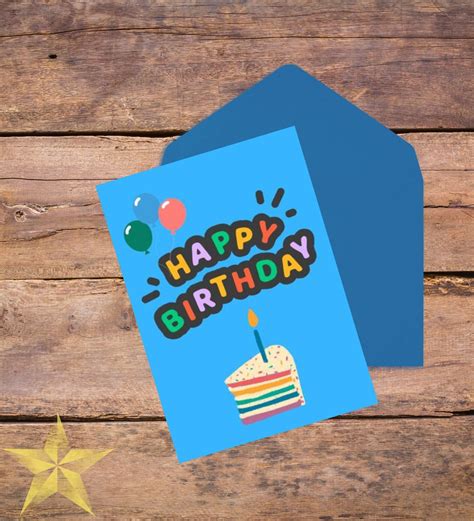 Birthday Card Happy Birthday Digital Download Printable Card Etsy