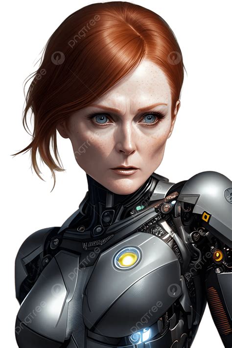 Cyborg Policewoman The Eyes With A Hyper Realistic Cyborg Policewoman