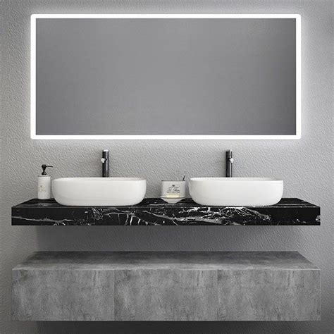 But if your main goal is to have an aesthetic look along with having a freer space, a floating wall mounted vanity. Modern 48 in 2020 | Floating bathroom vanities, Floating ...
