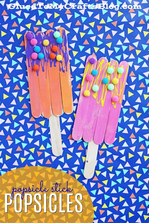 Craft Stick And Pipe Cleaner Popsicles Popsicle Crafts Craft Stick