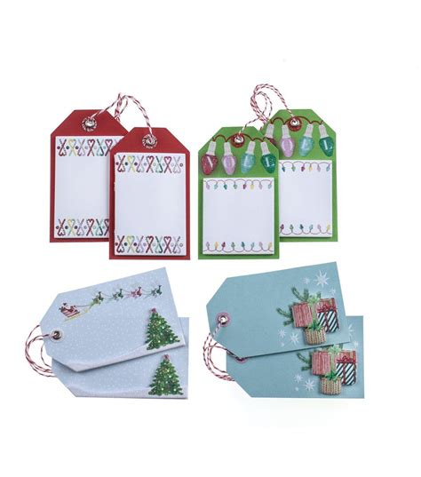 Martha Stewart Crafts Merry And Bright Premade T Tags 8 Count Don