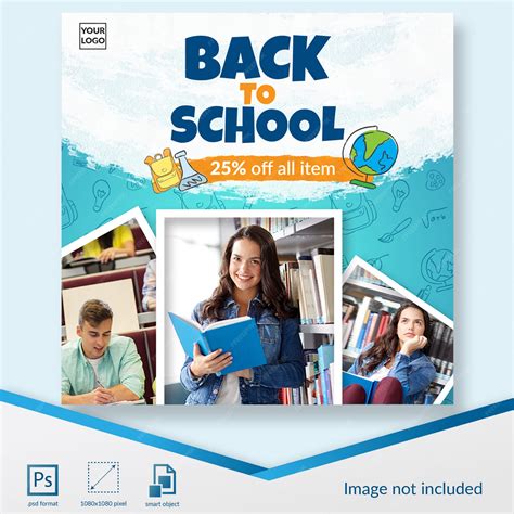 Premium Psd Back To School Special Offer For Student Social Media