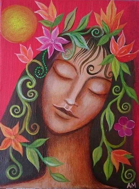 Woman Painting Artist Painting Canvas Painting Spiritual Artwork