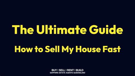 The Ultimate Guide How To Sell My House Fast