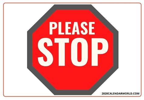 Free Printable Stop Sign Template And Images Download