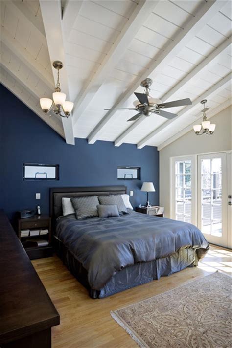 30 Romantic Cozy Master Bedroom Decorating Ideas 2019 7 Dark Blue