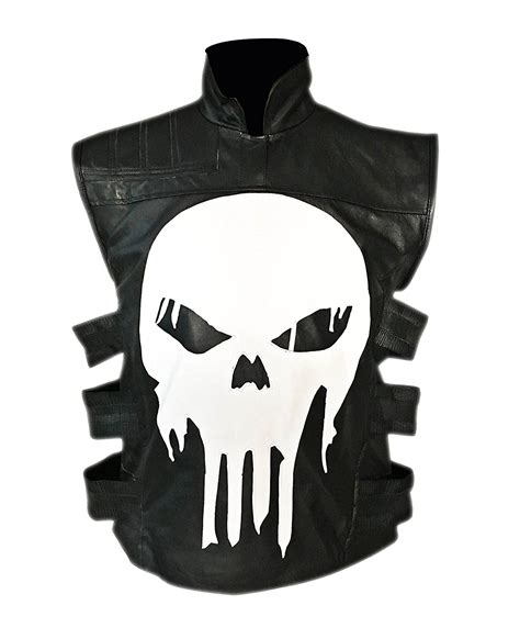 50 Off Thomas Jane Punisher Tactical Black Leather Vest