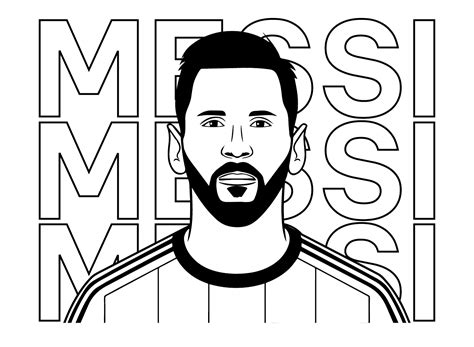 Coloriages Messi Gratuits Coloriages Lionel Messi Coloriages Pour