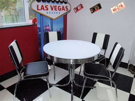 American 50s Diner Furniture Budget Retro Style Table And 4 Etsy