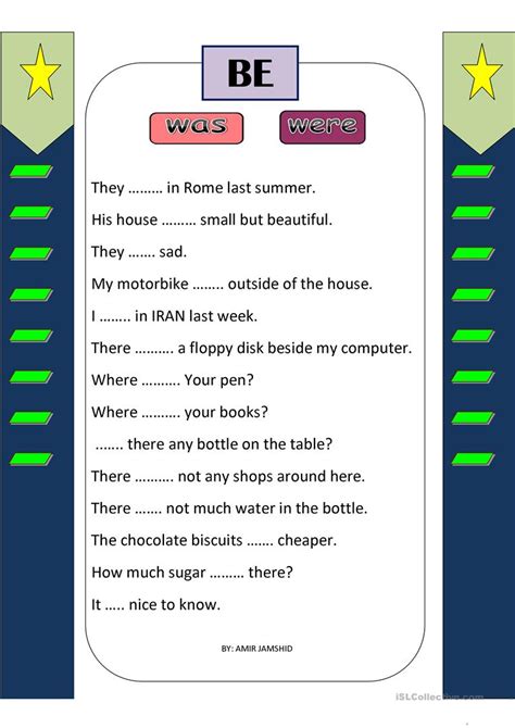 BE(( was / were )) - English ESL Worksheets for distance learning and ...