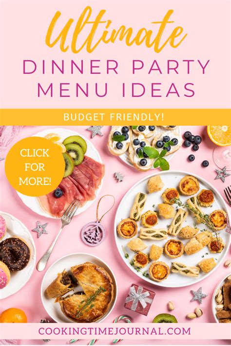 Ultimate Dinner Party Menu Ideas Dinner Party Menu Party Menu