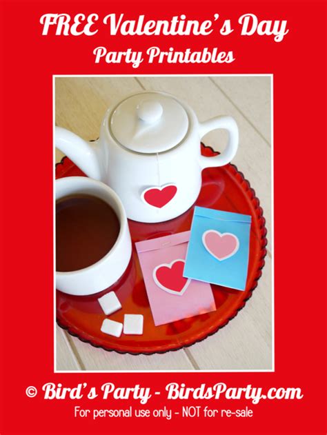 Valentines Day Cute Tea With Free Printables Party Printables Free