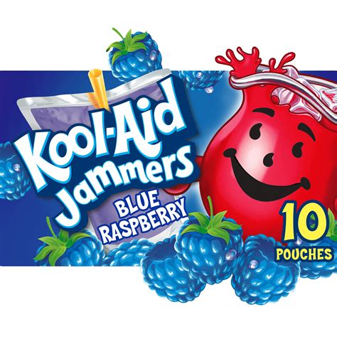 Kool Aid Jammers Blue Raspberry Artificially Flavored Soft Drink 10 Ct