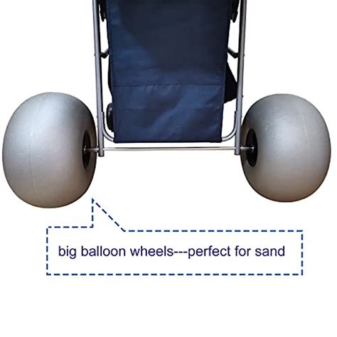 Crestwalker Folding Beach Cart For Sand With Large Balloon Wheelsheavy