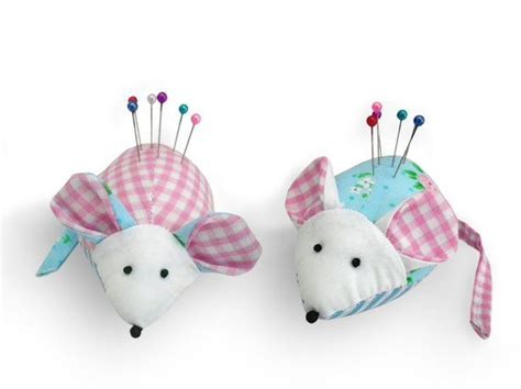 cute mouse pincushion pdf sewing pattern easy to sew needle etsy uk