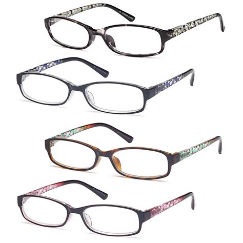 gamma ray women s reading glasses 4 pair ladies fashion readers for women 5 00x ebay
