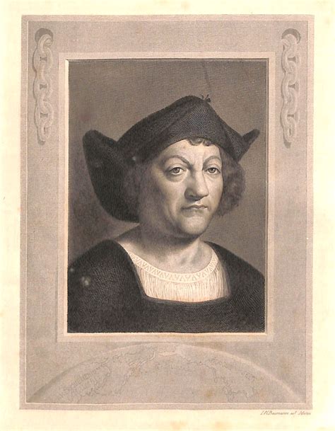 Christopher Columbus Portrait Engraving 1851
