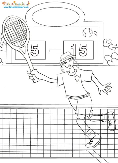 Coloriage D Un Joueur De Tennis Imprimer Avec T Te Modeler