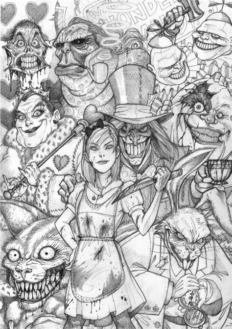 Lighterheaven | Alice in wonderland drawings, Steampunk coloring
