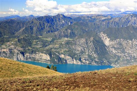 Mount Baldo Overlooking Lake Garda In The Italian Alps Europe Stock