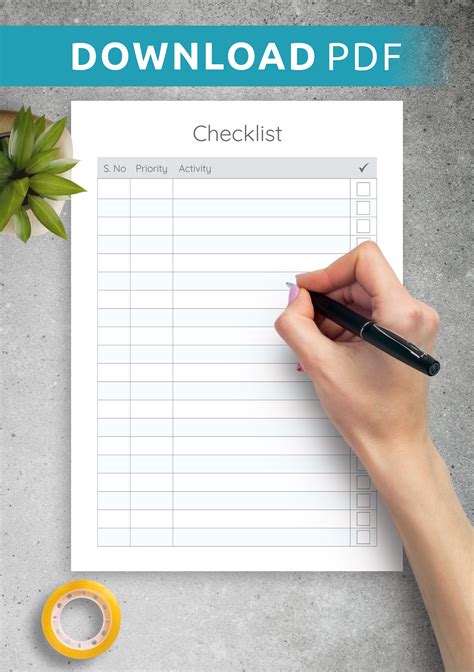 Free Checklist Template Of Free Task And Checklist Te Vrogue Co