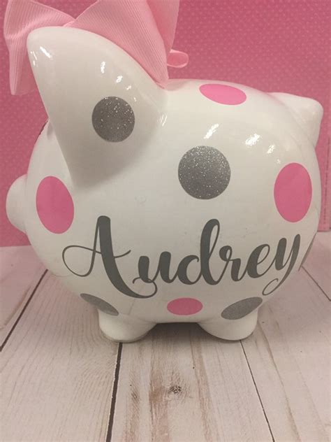 Piggy Bank Personalized Piggy Bank Babys First Piggy Etsy