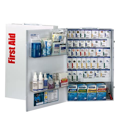 200 Person Xxl Metal Smartcompliance First Aid Cabinet With Medication