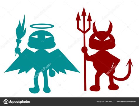 Angel And Devil Stock Vector Image By ©arkela 190426682