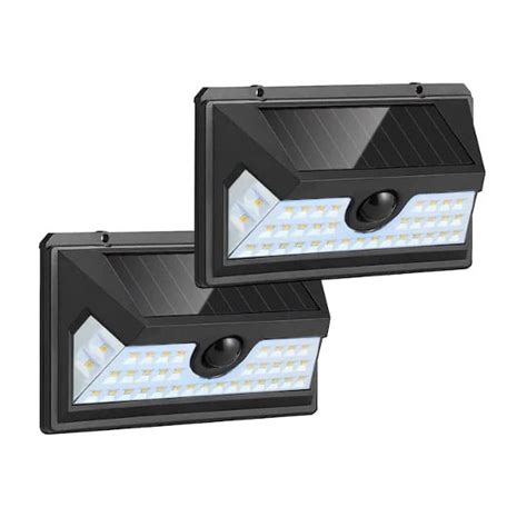 Hyper Tough 800 Lumen Black Solar Led Outdoor Motion Sensor Pathway