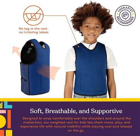 Weighted Sensory Compression Vest For Kids With Processing Disorders