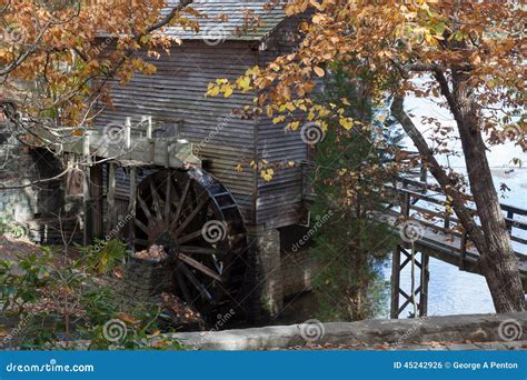 Grist Mill With Water Wheel Stock Photo Image Of Colorful Mill 45242926