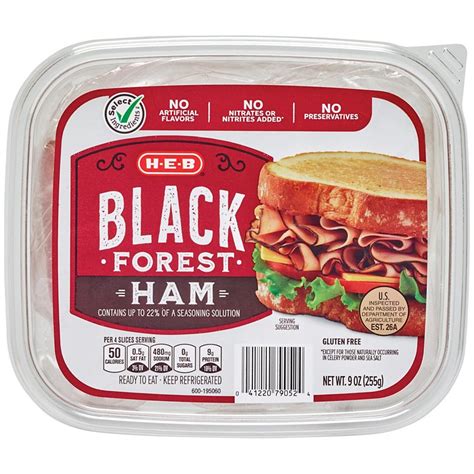H E B Select Ingredients Black Forest Shaved Ham Shop Meat At H E B