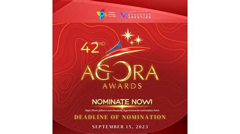 Agora Awards Now Open For Nominations Deadline Extended To Sept 15