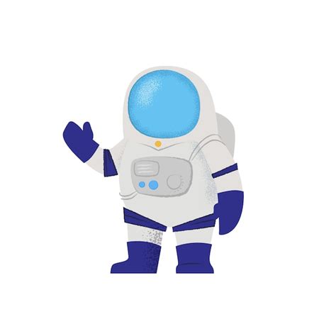 Free Vector Astronaut In Space Suit Waving With Hand Character