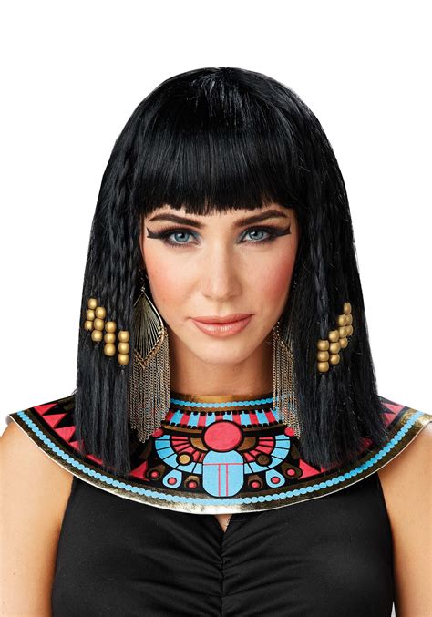 Womens Queen Cleopatra Black Wig