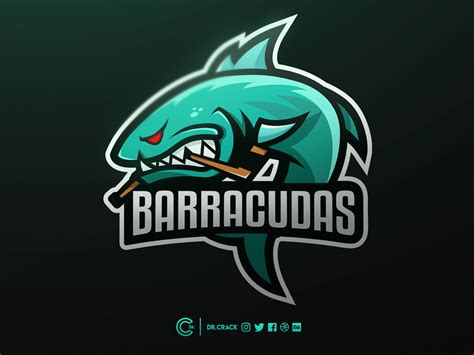 Find & download free graphic resources for logo. Barracudas Mascot Logo by Alec Des Rivières on Dribbble