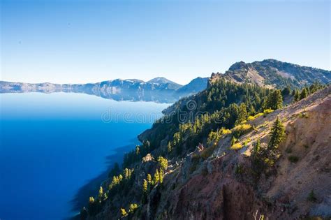 Crater Lake National Park In South Central Oregon Stock Photo Image